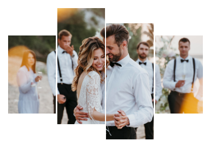 Split canvas prints - M-Shaped